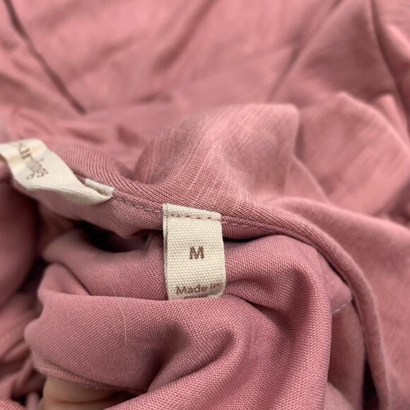 Soft Surroundings Pink Maxi Dress Medium V-Neck Ruffle - Picture 3 of 10